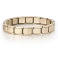 Premium matte gold plated stainless steel Italian modular stretch charm bracelet for DIY - Italian Modular Bracelet (#6) / Matte Light Gold