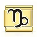 Link per bracciale italiano modulare dorato con segno zodiacale Capricorno DIY - Capricorn / Oro