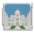 Maglia per bracciale charm italiano in acciaio inossidabile con design Taj Mahal - Taj Mahal (#3) / Multicolore