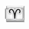 Charme bélier zodiaque pour bracelet modulaire italien en acier inoxydable poli - Bélier