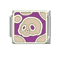 Unique purple skull pattern Italian charm module for DIY stainless steel stretch bracelet - Purple Cartoon Skeleton Pattern (#13) / 1 Piece