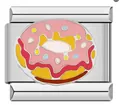 Charme en émail donut coloré pour bracelets modulables italiens DIY bijou unique - Motif Donut (#5) / 1 Pièce
