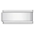 Eslabón de charm italiano de calidad en acero inoxidable plateado para pulseras modulares - Estilo de Tira Larga (H002-9) / 20x9mm / Color acero