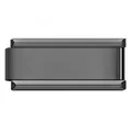 Eslabón negro de acero inoxidable para pulsera italiana, joyería modular DIY - Estilo Barra Larga Ancha (H002-20) / 20x9mm / Negro
