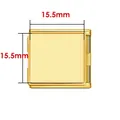 Eslabón modular de charm italiano dorado de 15,5 mm para pulseras de acero inoxidable - Estilo ancho hueco cuadrado (ICJ1797-2) / 15.5x15.5mm / Dorado