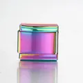 Eslabón modular de amuleto italiano de acero inoxidable irisado para pulsera DIY - Estilo pulido premium (H002-10) / Iridiscente