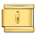 Módulo de eslabones para pulsera de dijes italiana en acero inoxidable chapado en oro - Estilo Gancho Triangular (H002-12) / 1 Pieza/Paquete / Dorado