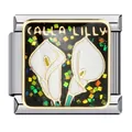 Charm per bracciale italiano a forma di calla in acciaio inossidabile - Calla (ICJ178-1)