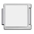 Eslabón de dije italiano cuadrado de acero inoxidable pulido para pulseras modulares - Estilo de Parche Cuadrado (ICJ161-1) / Plateado