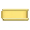 Eslabón de dije italiano de acero dorado para pulseras elásticas modulares de moda - Estilo de Barra Larga (H002-19) / 20x9mm / Dorado