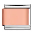 Eslabón italiano de acero inoxidable con placa de oro rosa para pulsera modular - Módulo de Bloque de Repuesto (H002-14) / 1 Pieza/Paquete / Oro Rosa con Borde Plateado