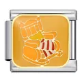 Charme italien en acier inoxydable avec motif de chaise berçante en émail pour Thanksgiving - Motif Fauteuil à Bascule Série Action de Grâce (ICJ716-1)