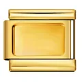 Classic polished gold stainless steel Italian charm link for modular DIY bracelets - Golden Mirror Style (ICY833-2)