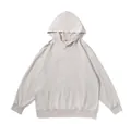 Sudadera con capucha oversize beige lavado estilo americano para hombre con bolsillo - Albaricoque