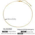 Collar de cadena de serpiente de acero inoxidable dorado 0,94mm joyas hipoalergénicas - Collar de Cadena de Serpiente Simple (XL32260) / 40cm+5cm (0.94mm)