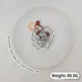 Handmade miniature grey Westie dog squishy toy with star keychain for stress relief - Mini Little Dog / Gray