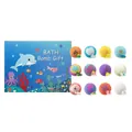 Farbenfrohes 12-teiliges Badebomben-Geschenkset mit Meeresmotiven und Spielzeug 600g - Ozean-Spielzeug-Set / 12er Set