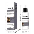 Vista dettagliata del siero LUHNS Exfoliant Black Rice Ampoule e confezione con dimensioni. - Ampolla Esfoliante al Riso Nero