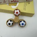 Creative soccer ball fidget spinner decompression toy with tri-color rotating balls - 3 Buttons Spinner / With LED Lights / Football