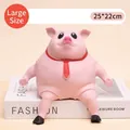 Grande maialino rosa giocattolo antistress con cravatta rossa per ufficio, 25x22cm - Stile Grande (HL250322解压猪1) / 1 Pezzo