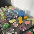 Collection de jouets mochi squishy translucides aux formes d'animaux et d'aliments mignons - Style Cristal Mixte / 1 Pièce
