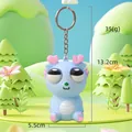 Portachiavi antistress a forma di drago blu con occhi pop-out, altezza totale 13,2 cm - Drago 8CM / 13.2cm (Con Portachiavi) / Blu