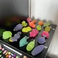 Collection assortie de jouets squishy mochi animaux colorés pour soulager le stress au quotidien - Style Lumineux Mixte / 1 Pièce