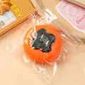 Realistisch persimmon-vormig squishy speelgoed in transparante plastic verpakking - Kaki