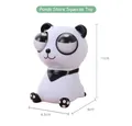 Simpatico panda giocattolo antistress con occhi a scatto, altezza 11 cm, colore bianco - Panda Occhi Sgranati / 11cm / Bianco e nero