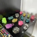 Collectie schattige glitter dieren mochi squishy speelgoed voor stress en kindercadeau - Goudpoeder Gemengde Stijl / 1 Stuk