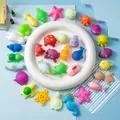 Kleurrijke zeedier squishy speelgoed collectie voor stressverlichting en sensorisch spel - Oceaan Gemengde Stijl / 1 Stuk