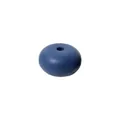 Single dark blue 14mm silicone abacus spacer bead for DIY jewelry craft and necklaces - Navy Blue
