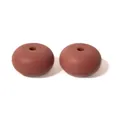 14mm terracotta red silicone abacus spacer beads for DIY necklace jewelry making - Chocolate