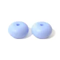 Light blue 14mm abacus shaped silicone beads for DIY jewelry making and spacer needs - Sky Blue