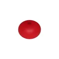 Solid red 14mm silicone abacus spacer bead for DIY jewelry necklace and bracelet - Red