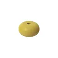 Single 14mm mustard yellow abacus silicone bead for DIY jewelry making and craft projects - Mung Bean Green