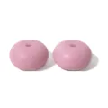 14mm pink silicone abacus spacer beads for DIY jewelry making and necklace accessories - Light Rosewood