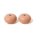 14mm flesh-colored silicone abacus beads for DIY jewelry making spacer accessories - Grey Coral