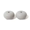 14mm grey silicone abacus spacer beads for DIY jewelry making necklace and bracelets - Grinding Lime