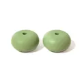 14mm matte green abacus silicone spacer beads for DIY necklace and bracelet jewelry making - 104# Orostachys Green
