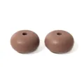 Set of 14mm chocolate brown abacus shaped silicone spacer beads for DIY jewelry and crafts - 114# Coffee Bean