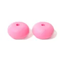 Pink 14mm abacus-shaped silicone spacer beads for DIY handmade jewelry necklace crafting - 118# Red Plum