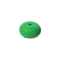 Green 14mm abacus-shaped silicone spacer bead for DIY necklace and bracelet crafting - 100# Christmas Green