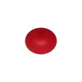 Single 14mm red silicone abacus bead for DIY jewelry making and necklace spacers - Christmas Red