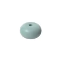 Single 14mm dusty blue silicone abacus spacer bead for DIY necklace and bracelet - Blue Gray