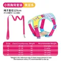 Comfortable pink and blue plaid pet harness and leash set with detailed size guide table - XS / Bear Yellow and Blue Gingham Style