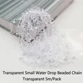 Guirnalda de cuentas de gota de agua en acrílico transparente, 5 m - Gota de Agua / 5 Metros Por Paquete / Transparente