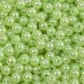 Hellgrüne ABS-Imitationsperlen mit Löchern für handgefertigte DIY-Schmuckherstellung - 8mm (ca. 150 Stk) / Hellgrün