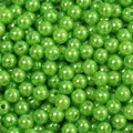 Hochglänzende grasgrüne ABS-Perlenimitate mit Löchern für handgefertigten DIY-Schmuck - 10mm / Grasgrün