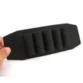 Black tactical 12G shotgun shell holder with 6 elastic loops for hunting gear - 5 Slots / Black